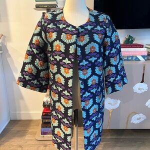 Traffic People Mod Floral Patterned Women's Coat